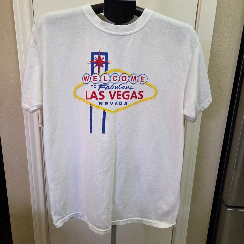 Terrible's Hotel Casino Las Vegas T-Shirt White Large Graphic Souvenir Tee